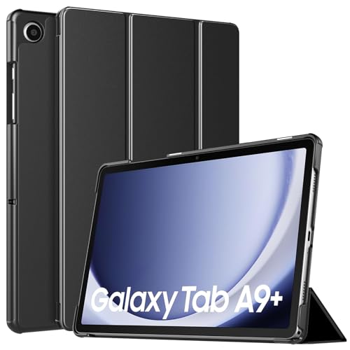 TiMOVO Hülle für Samsung Galaxy Tab A9+/A9 Plus 11" 2023 SM-X210/X216/X218, Schlank Leicht Schutzhülle mit Ständer & Harter Rückseite für Galaxy Tab A9+, Automatisches Wake/Sleep, Schwarz von TiMOVO