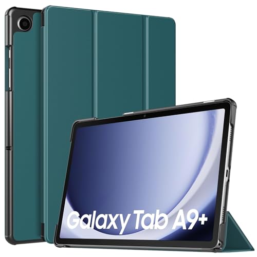 TiMOVO Hülle für Samsung Galaxy Tab A9+/A9 Plus 11 Zoll 2023 SM-X210/X216/X218, Schlank Leicht Schutzhülle mit Ständer & Harter Rückseite für All-New Galaxy Tab A9+ Tablet, Blaugrün von TiMOVO