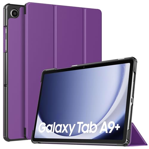 TiMOVO Hülle für Samsung Galaxy Tab A9+/A9 Plus 11 Zoll 2023 SM-X210/X216/X218, Schlank Leicht Schutzhülle mit Ständer & Harter Rückseite für All-New Galaxy Tab A9+ Tablet, Purpurschwarz von TiMOVO