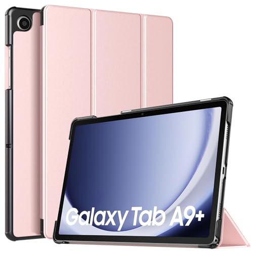 TiMOVO Hülle für Samsung Galaxy Tab A9+/A9 Plus 11 Zoll 2023 SM-X210/X216/X218, Schlank Leicht Schutzhülle mit Ständer & Harter Rückseite für All-New Galaxy Tab A9+ Tablet, Rosa von TiMOVO