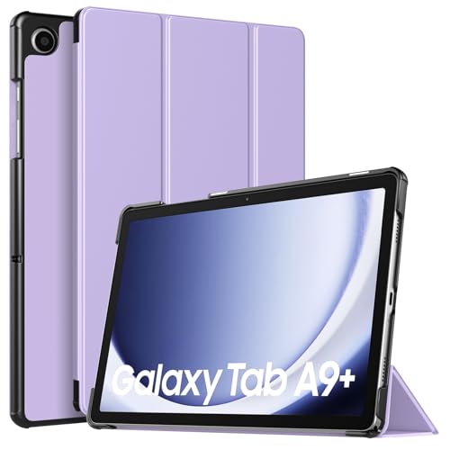 TiMOVO Hülle für Samsung Galaxy Tab A9+/A9 Plus 11 Zoll 2023 SM-X210/X216/X218, Schlank Leicht Schutzhülle mit Ständer & Harter Rückseite für All-New Galaxy Tab A9+ Tablet, Taro Lila von TiMOVO