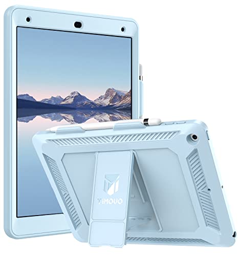 TiMOVO Hülle für iPad 9./8./7. Generation (iPad 10.2 Zoll), Schlanke Stoßfeste Robuste Panzerhülle mit Stifthalter für Kinder, Eingebauter Ständer Schutzhülle für iPad 10.2" 2021/2020/2019, Himmelblau von TiMOVO