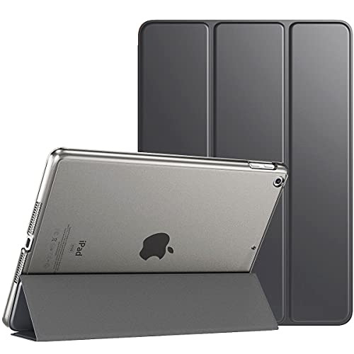 TiMOVO Hülle für iPad 9. Generation 2021/iPad 8. Generation 2020/iPad 7. Generation 2019, Ultra Dünn Durchscheinend Schutzhülle Smart Cover mit Auto Schlafen/Wachen für iPad 10,2 Zoll,Space Grau von TiMOVO
