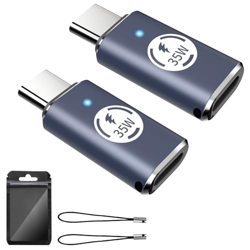 TiMOVO Lightning Buchse auf USB-C Stecker Adapter, 2 Stück USB-C Stecker auf Lightning Buchse Adapter Schnellladung & Datenübertragung für iPhone 15/15 Plus/15 Pro/15 Pro, Nicht für OTG/Audio, Grau von TiMOVO