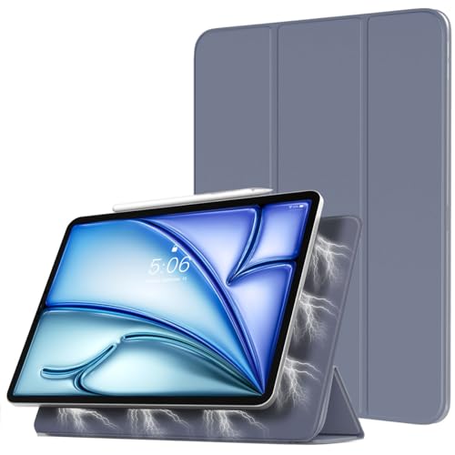 TiMOVO Magnetische Hülle für iPad Air 5. Generation 10,9 Zoll 2022/iPad Air 4. Generation 10,9 Zoll 2020/iPad Pro 11 Zoll 2018, Schutzhülle Unterstützt 2. Gen iPencil Aufladen - Grauviolett von TiMOVO