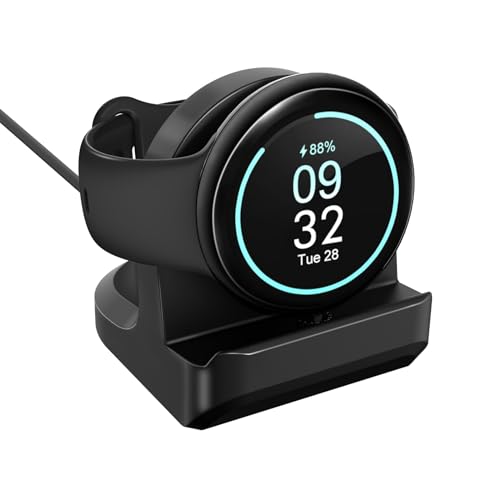 TiMOVO-Ständer, kompatibel mit Google Pixel Watch 3/Pixel Watch 2/Fitbit Ace LTE-Ladegerät, Rutschfester Ladeständerhalter mit integriertem Kabelmanagement-Steckplatz, vertikale Ladehalterung von TiMOVO