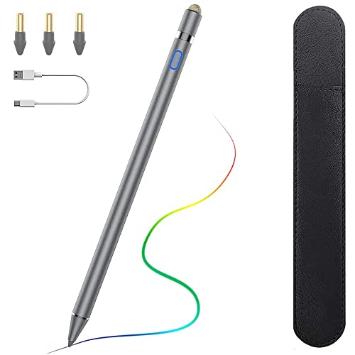 TiMOVO Stylus Stift für iPad, Apple Pencil für 2018-2023 iPad 10/9/8/7/6, iPad Pro,iPad Air 5/4/3,iPad Mini 6/5 Präzis Schreiben Zeichnung Palm Rejection Apple Pen 1 Gen. für iPad, Space Grau von TiMOVO