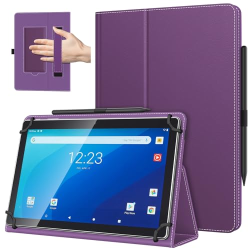 TiMOVO Universal Hülle für 10,1 Zoll Android Tablet mit Stiftschlaufe, Leichtes & Faltbares Standhülle mit Handschlaufe für Alle 9-11 Zoll Touchscreen-Tabletten, Dunkelviolett TiMOVO Universal Hülle für 10,1 Zoll Android Tablet mit Stiftschlaufe, Leichtes & Faltbares Standhülle mit Handschlaufe für Alle 9-11 Zoll Touchscreen-Tabletten, Dunkelviolett von TiMOVO