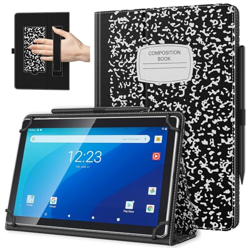 TiMOVO Universal Hülle für 10,1 Zoll Android Tablet mit Stiftschlaufe, Leichtes & Faltbares Standhülle mit Handschlaufe für Alle 9-11 Zoll Touchscreen-Tabletten, Notizbuch Schwarz TiMOVO Universal Hülle für 10,1 Zoll Android Tablet mit Stiftschlaufe, Leichtes & Faltbares Standhülle mit Handschlaufe für Alle 9-11 Zoll Touchscreen-Tabletten, Notizbuch Schwarz von TiMOVO