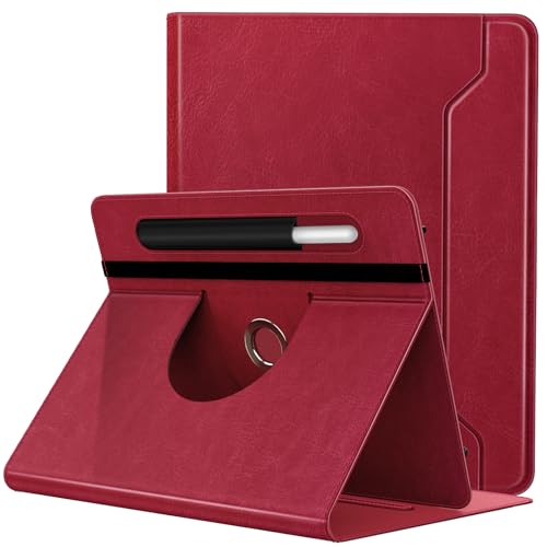 TiMOVO Universal Hülle für 9-11 inch Tablet, 360 Grad drehbarer Ständer Schutzhülle mit Stifttasche für 9 10 10.1 Inch Android Touchscreen Tablet, Vintage Rot TiMOVO Universal Hülle für 9-11 inch Tablet, 360 Grad drehbarer Ständer Schutzhülle mit Stifttasche für 9 10 10.1 Inch Android Touchscreen Tablet, Vintage Rot von TiMOVO