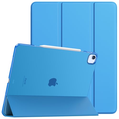TiMOVO für iPad Air 13 Zoll Hülle M2 2024, Schlanke Hülle für iPad Air 13" (M2), Unterstützt Touch ID, Auto Schlaf/Aufwach Schutzhülle mit Transluzent Rückhülle, iPad Air 13 Hülle, Blaue Welle von TiMOVO