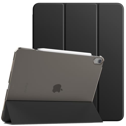 TiMOVO Hülle für iPad Air 13 Zoll (M3/M2-2025/2024), Schlanke iPad Air 13 Hülle, Unterstützt Touch ID, Auto Schlaf/Aufwach Schutzhülle mit Transluzent Rückhülle - Schwarz von TiMOVO