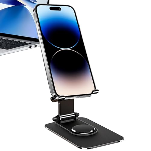 Tiajingzi Schreibtisch Handyhalter, Handyhalter Desk - FALDBEITENTE 360 rotierende Aluminiumlegierung Telefonhalter | Unterstützung für elektronische Geräte, Tischvorräte für Zuhause, Auto, Reisen, von Tiajingzi