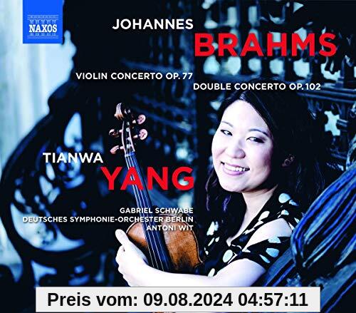 Brahms: Violinkonzert Op.77/Doppelkonzert Op.102 von Tianwa Yang