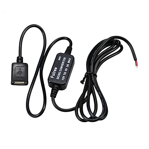 Tiardey DC DC Abwärtswandler,12V zu 5V 3A USB-Wandler Spannungsabwärtsregler USB-Anschlüsse für Autoradio-Radioüberwachung LED-Anzeige von Tiardey