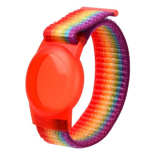 Nylon Armband für Airtag Kinder Watchband mit Klettverschluss Anti-Lost Air Tag GPS Tracker Halter Sicherheit und Kindersicherung mit Nylon Armband für Kleinkinder, ältere Menschen von Tibapla