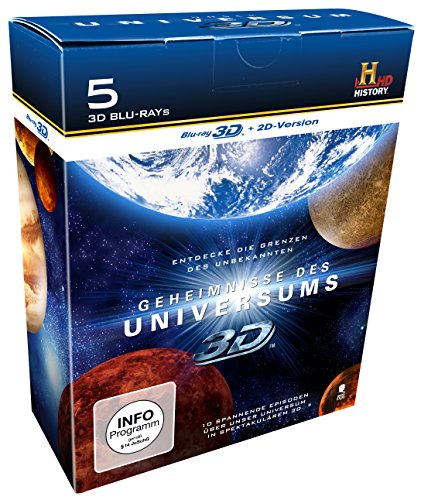 Geheimnisse des Universums - Die große History 3D-Box (Limited Edition, exklusiv bei Amazon.de) [5x Blu-ray 3D + 2D Version] von Tiberius Film