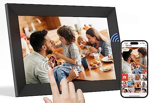 Frameo 10.1 Inch WiFi Digitaler Bilderrahmen, 1280x800 IPS Touchscreen, Teilen von Fotos oder Videos über Frameo -Anwendungen, automatisch drehen, Muttertages für den Muttertag von Tibuta
