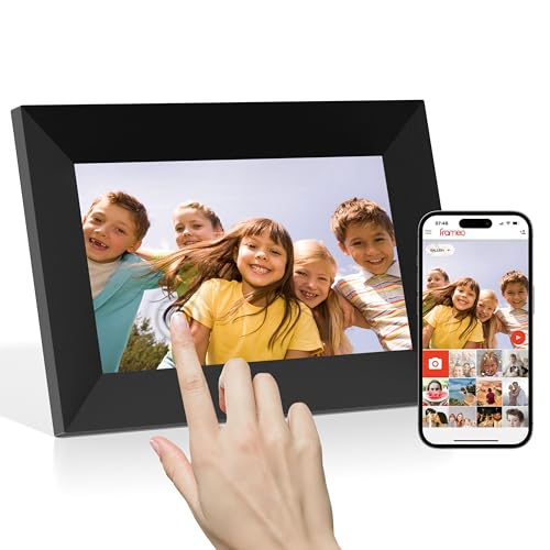 Frameo 17,8 cm WiFi Digitaler Bilderrahmen, 16 GB Speicher Touchscreen Smart Cloud Bilderrahmen, Einfache Einrichtung zum Teilen von Fotos oder Videos über Frameo APP, Auto-Rotate Frameo 17,8 cm WiFi Digitaler Bilderrahmen, 16 GB Speicher Touchscreen Smart Cloud Bilderrahmen, Einfache Einrichtung zum Teilen von Fotos oder Videos über Frameo APP, Auto-Rotate von Tibuta