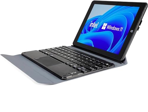 Tibuta 2024 W100 Windows 11 Tablet, 8,9 Zoll Windows Tablet, Touchscreen (2048 x 1536 IPS), 2-in-1Tablet, 4 GB RAM, 64 GB ROM, Intel N4020C, Tablet mit Tastatur von Tibuta