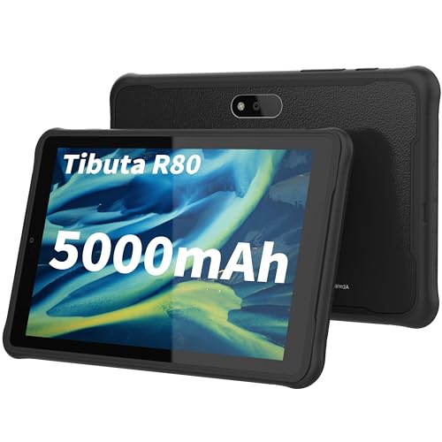 Tibuta 8 Zoll Android 12 Tablets, 4+64 GB 8 Core-Prozessor 5000MAH Batterie, 1280x800 IPS HD Touchscreen 2MP+5MP Kamera, Unterstützen Sie Amazon Music, WiFi Tablets mit IPX5 Wasserdicht von Tibuta
