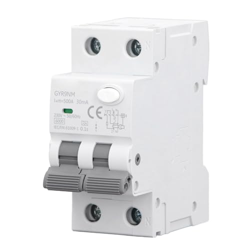 Rückstandsstromschalter, 1p+N 40a 230 V30 MA RCCB MCB Switch mit überströmender Schutz für Heimische, Gewerbliche Handel (Ein Typ) von Ticfox