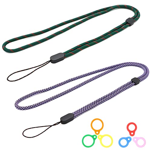 2 Stück Einstellbare Halskette Lanyard mit 6 Stück Anti-Verlorene Silikon Vape Bands Pen Lanyard Necklace Schlüsselband Halskette für Ju-ul & Pod System Vape Pen von TiciKim