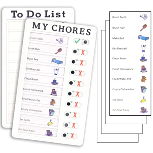 2 Stück To Do Liste Kinder Memoboard Tafel Chore Chart für Kinder To Do List Checklist Boards für Kinder Erwachsene Zeitplan Lernplanung Erinnerung mit 4 Austauschbaren Papieren von TiciKim