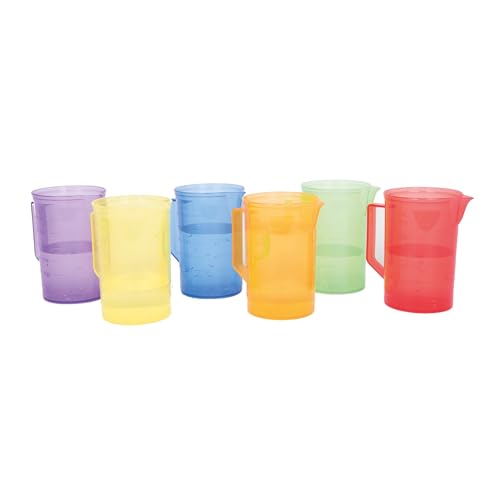 TickiT 73103 Translucent Colour Jug Set, 77 mm Dia, 6 Pieces, Translucent von tickit