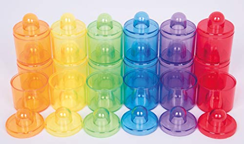 TickiT 73105 Translucent Colour Pot Set, 42 mm Dia, 18 Pieces, Translucent von tickit