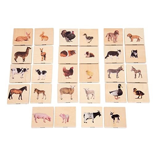 TickiT 73406 Domestic Animal Family Match Set, Pack of 28. Snap and Matching Games Multicolour von tickit
