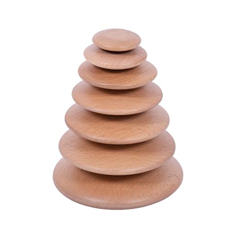 TickiT 73424 Wooden Natural Buttons Pack of 7 von tickit