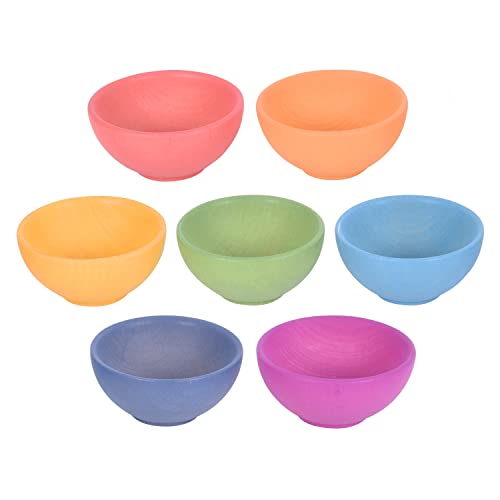 TickiT 73983 Rainbow Wooden Bowls - Pack of 7 von tickit