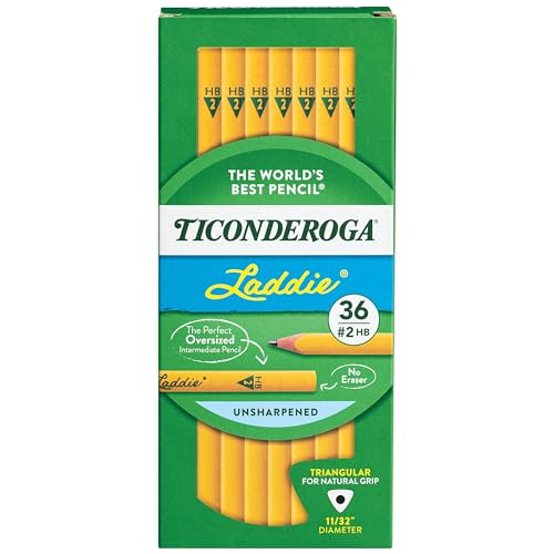 Dixon Ticonderoga Hemd Laddie tri-write dreieckigen Mittelschneider ohne Radiergummis 1 Stück gelb von Ticonderoga