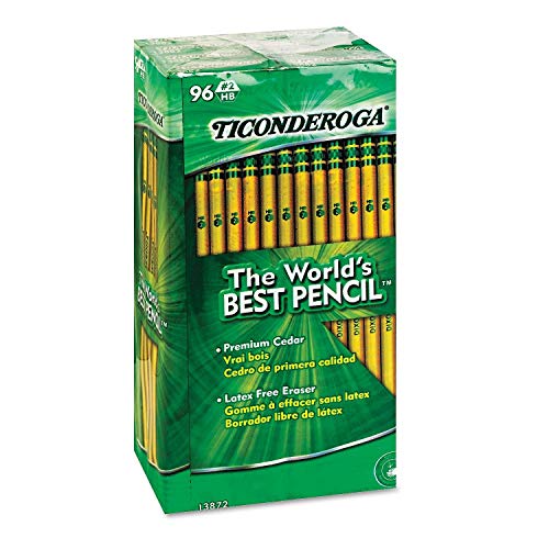 Produkt von Ticonderoga Woodcase Bleistift, HB #2, gelber Schaft, 96 ct. - [Mengenersparnis] von Ticonderoga