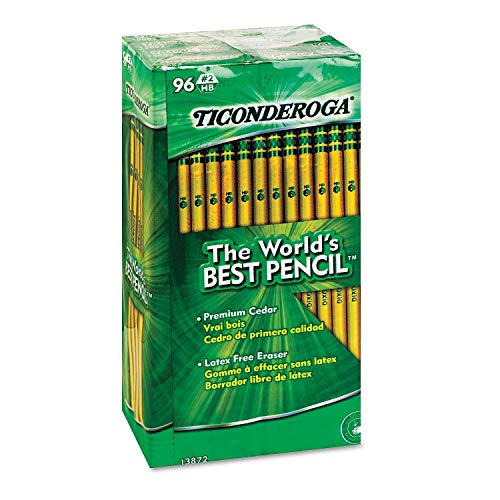 Produkt von Ticonderoga Woodcase Bleistift, HB #2, gelber Schaft, 96 Karat von Ticonderoga