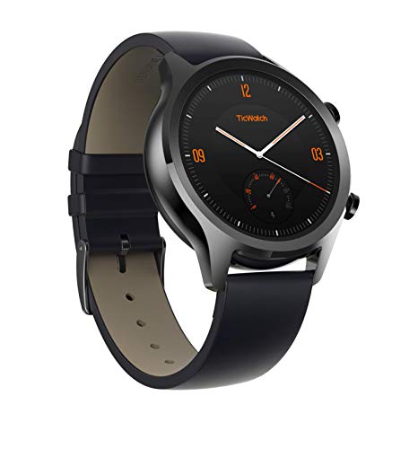 Ticwatch C2 Plus Smartwatch 1 GB RAM mit NFC-Zahlungen IP68 Wasserdichter 1,3-Zoll-AMOLED-Bildschirm Eingebaute GPS Fitness Fashion Smart Watch Kompatibel mit Android und iOS von Ticwatch