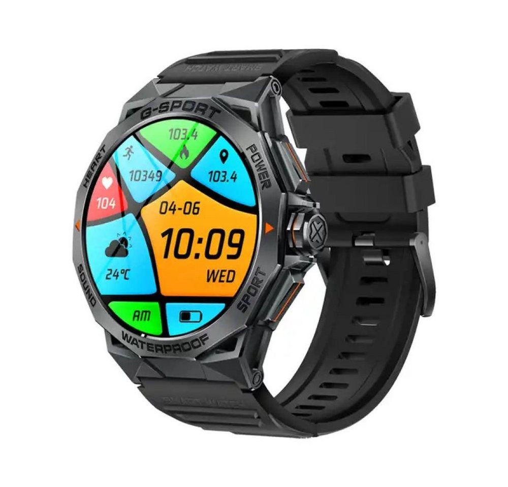 Tidy K62 Smartwatch, Fitness Tracker 1,43-AMOLED Gesundheits-Smartwatches Smartwatch (1,43 Zoll), Fitness-Tracker von Tidy