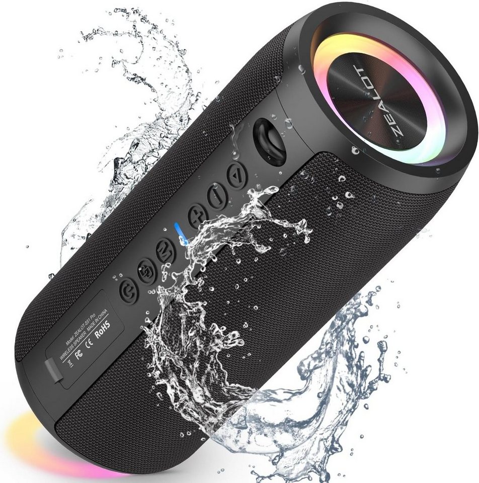 Tidyard ZEALOT S51Pro Bluetooth-Lautsprecher (Bluetooth, 40 W, Licht, Wasserdicht, 24 Stunden Akku) von Tidyard
