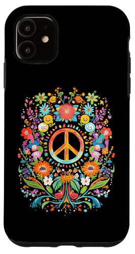 Peace Zeichen der Freiheit Blumen Hippie farbenfrohes Hülle für iPhone 11 Peace Zeichen der Freiheit Blumen Hippie farbenfrohes Hülle für iPhone 11 von Tie Frieden Zeichen Outfit for make love