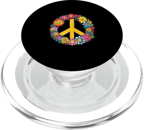Peace Zeichen der Freiheit Blumen Hippie farbenfrohes PopSockets PopGrip für MagSafe Peace Zeichen der Freiheit Blumen Hippie farbenfrohes PopSockets PopGrip für MagSafe von Tie Frieden Zeichen Outfit for make love