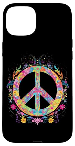 Peace Zeichen der Freiheit Hippie farbenfrohes Hülle für iPhone 15 Plus von Tie Frieden Zeichen Outfit for make love
