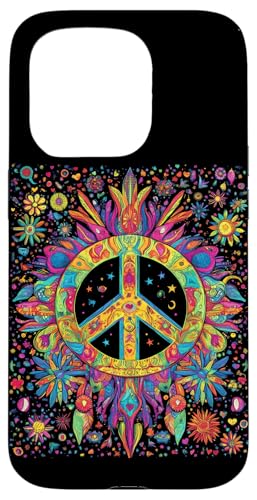 Peace Zeichen der Freiheit Hippie farbenfrohes Hülle für iPhone 15 Pro Peace Zeichen der Freiheit Hippie farbenfrohes Hülle für iPhone 15 Pro von Tie Frieden Zeichen Outfit for make love