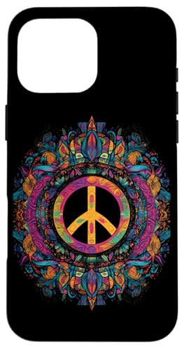 Peace Zeichen der Freiheit Hippie farbenfrohes Hülle für iPhone 16 Pro Max Peace Zeichen der Freiheit Hippie farbenfrohes Hülle für iPhone 16 Pro Max von Tie Frieden Zeichen Outfit for make love