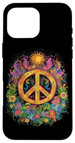 Peace Zeichen der Freiheit Hippie farbenfrohes Hülle für iPhone 16 Pro Max Peace Zeichen der Freiheit Hippie farbenfrohes Hülle für iPhone 16 Pro Max von Tie Frieden Zeichen Outfit for make love
