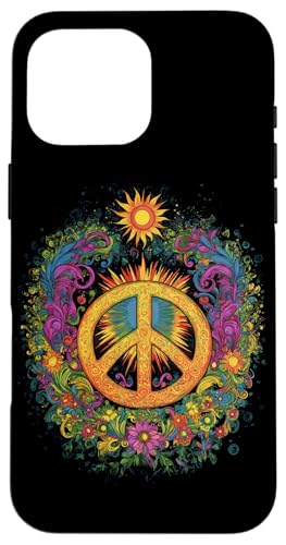 Peace Zeichen der Freiheit Hippie farbenfrohes Hülle für iPhone 16 Pro Max Peace Zeichen der Freiheit Hippie farbenfrohes Hülle für iPhone 16 Pro Max von Tie Frieden Zeichen Outfit for make love