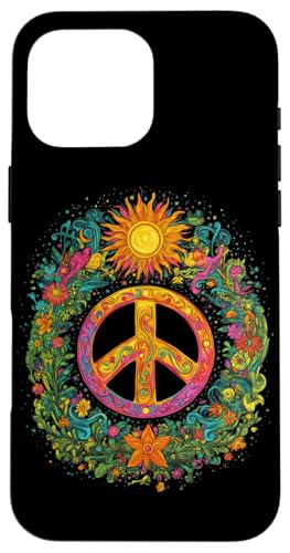 Peace Zeichen der Freiheit Hippie farbenfrohes Hülle für iPhone 16 Pro Max Peace Zeichen der Freiheit Hippie farbenfrohes Hülle für iPhone 16 Pro Max von Tie Frieden Zeichen Outfit for make love