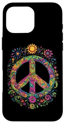 Peace Zeichen der Freiheit Hippie farbenfrohes Hülle für iPhone 16 Pro Max Peace Zeichen der Freiheit Hippie farbenfrohes Hülle für iPhone 16 Pro Max von Tie Frieden Zeichen Outfit for make love