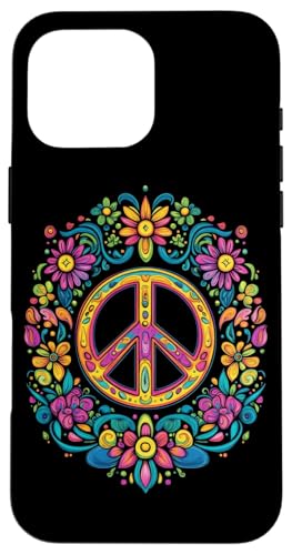 Peace Zeichen der Freiheit Hippie farbenfrohes Hülle für iPhone 16 Pro Max Peace Zeichen der Freiheit Hippie farbenfrohes Hülle für iPhone 16 Pro Max von Tie Frieden Zeichen Outfit for make love