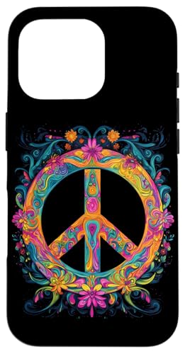 Peace Zeichen der Freiheit Hippie farbenfrohes Hülle für iPhone 16 Pro Peace Zeichen der Freiheit Hippie farbenfrohes Hülle für iPhone 16 Pro von Tie Frieden Zeichen Outfit for make love